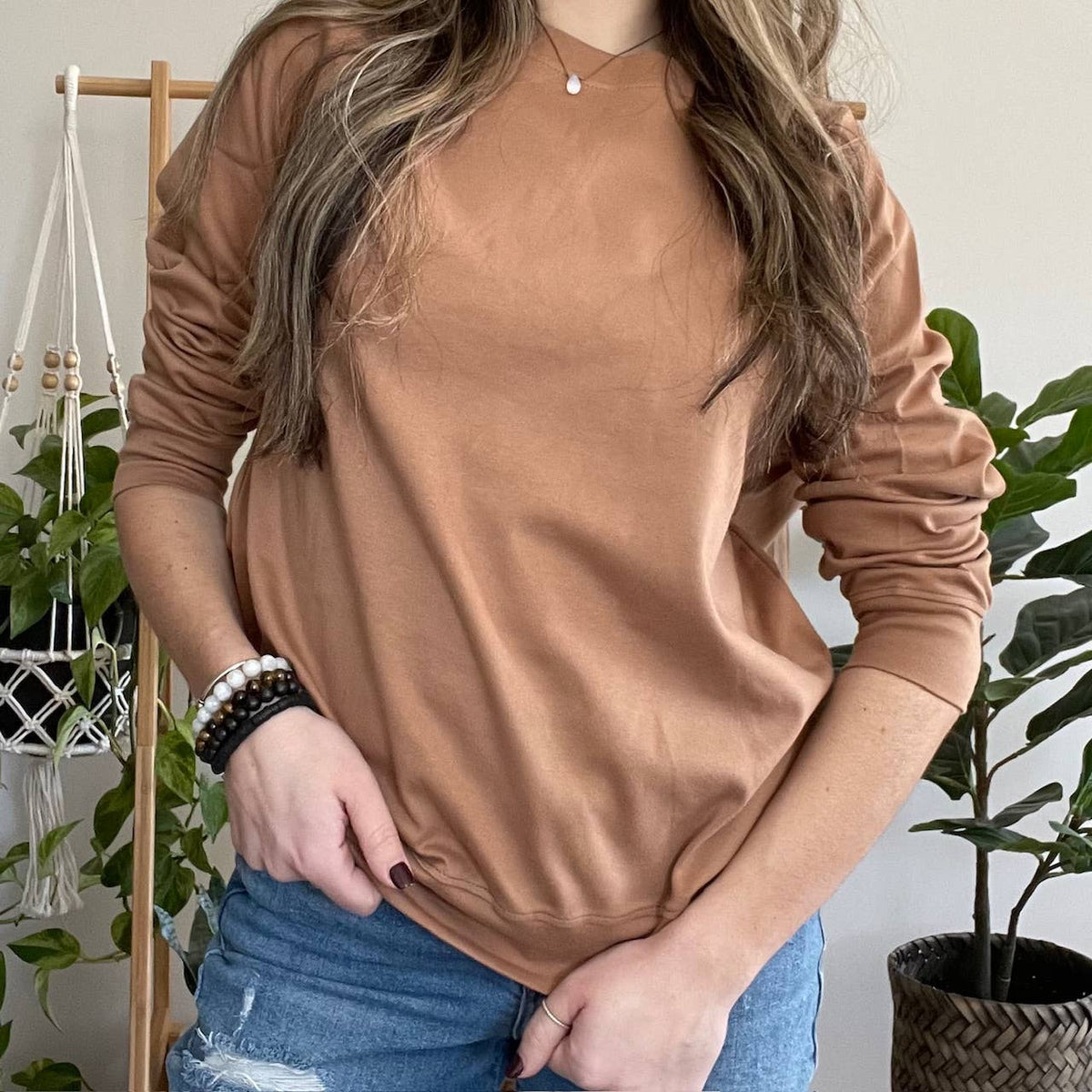 Women's Organic Cotton Lightweight Long Sleeve Pullover