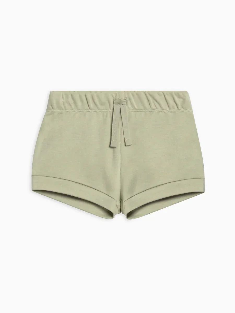 Havana Shorts with elastic waistband and decorative drawstring, 100% organic cotton.