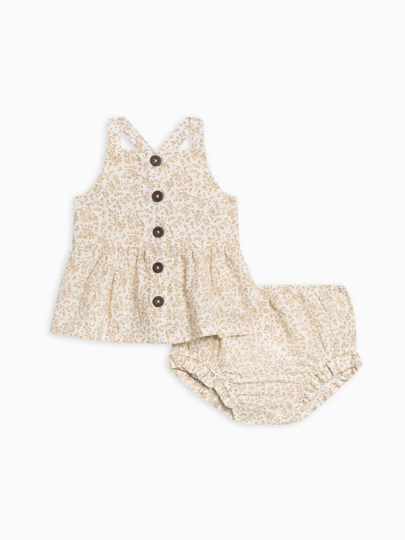 Birdie Linen Ruffle Tank Set