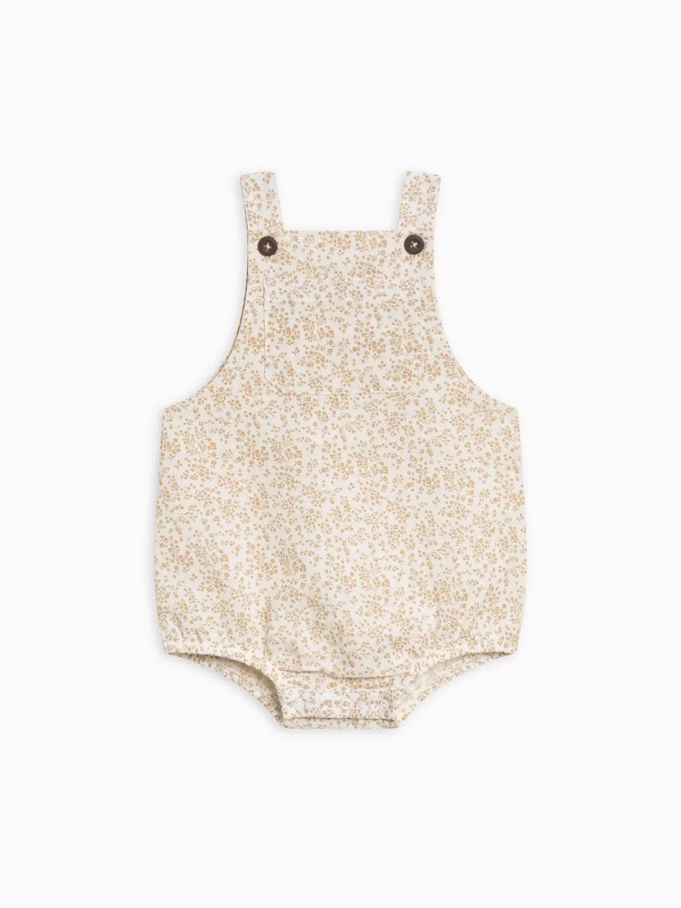 Alani Linen Bubble Overalls with adjustable straps and front patch pocket for kids.