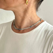 Aquamarine Necklace Blue Summer Crystal Natural Gemstones