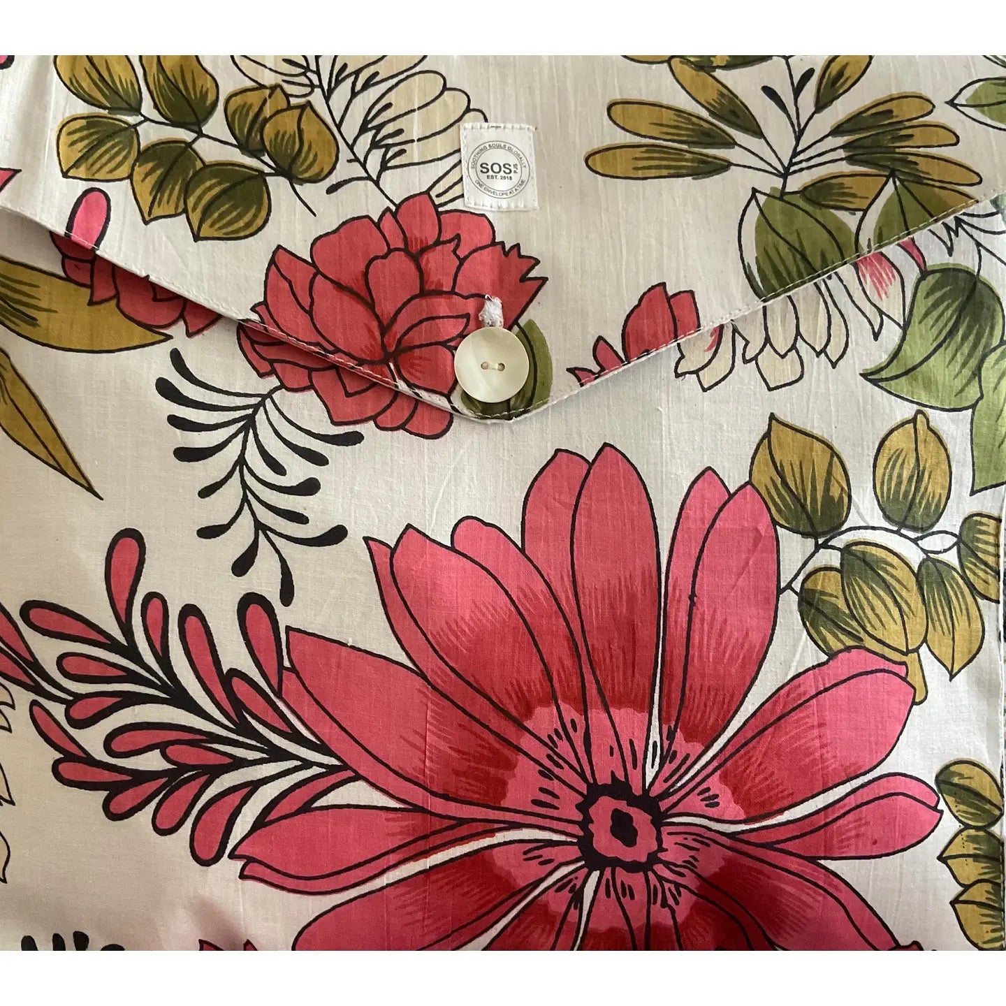 Short Sleeve Button Top w/ Shorts - Buddha Bouquet - Turquoise and White