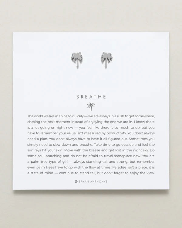 Breath Palm Stud Earrings
