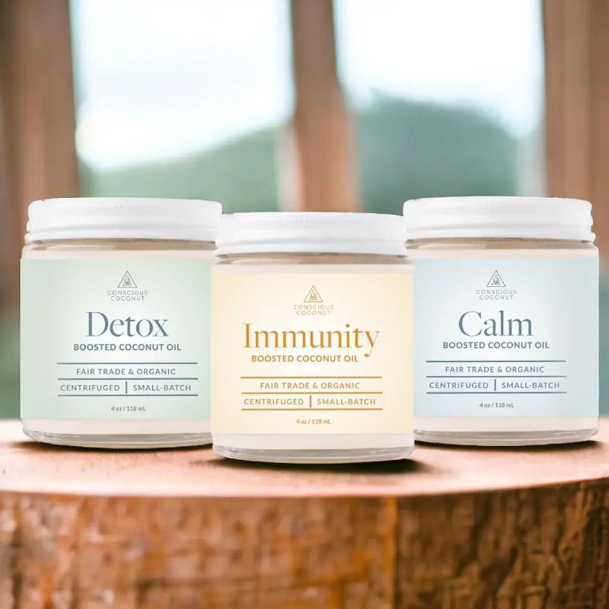 Coconut Sugar Scrub Detox, Immunity, Calm Trio