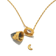 Guiding Spirit Labradorite Lotus Locket Necklace