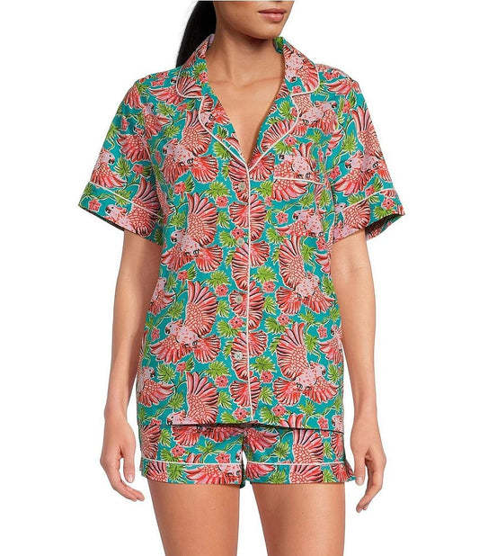 Playful Parrots PJ"s Short Set