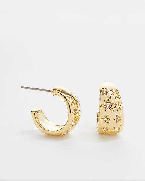 TO THE MOON & BACK HOOP EARRINGS