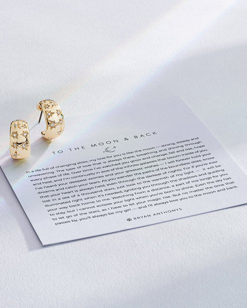 TO THE MOON & BACK HOOP EARRINGS