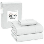100% Organic Cotton Sheets, 4 Piece Sheet Set, All Season