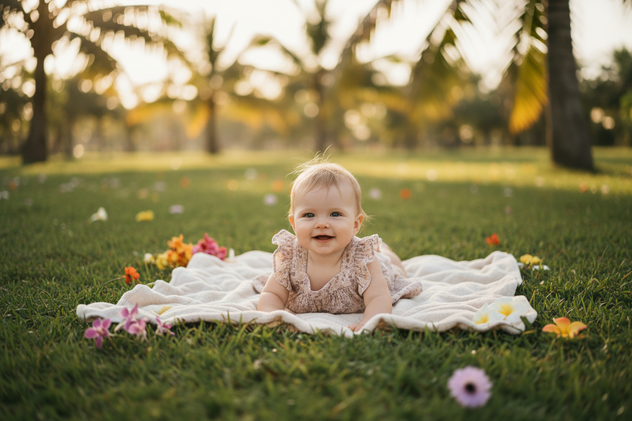 Colette Muslin Tank and Bloomer Set - Baby Girl in Field