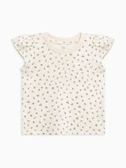 Pearl Petal Sleeve Tee with organic cotton and petal capped sleeves.