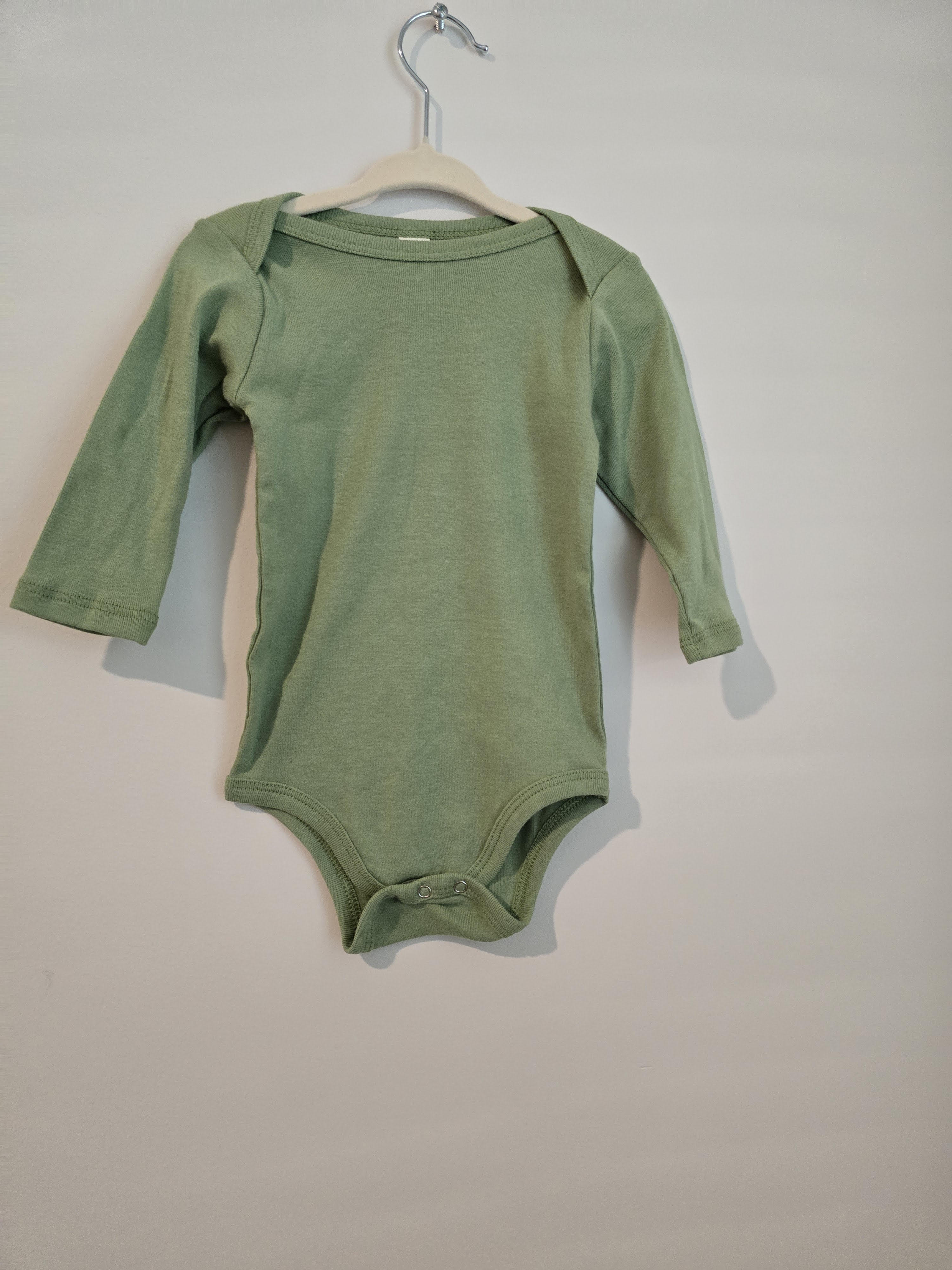 Organic Green Long Sleeve Onesie