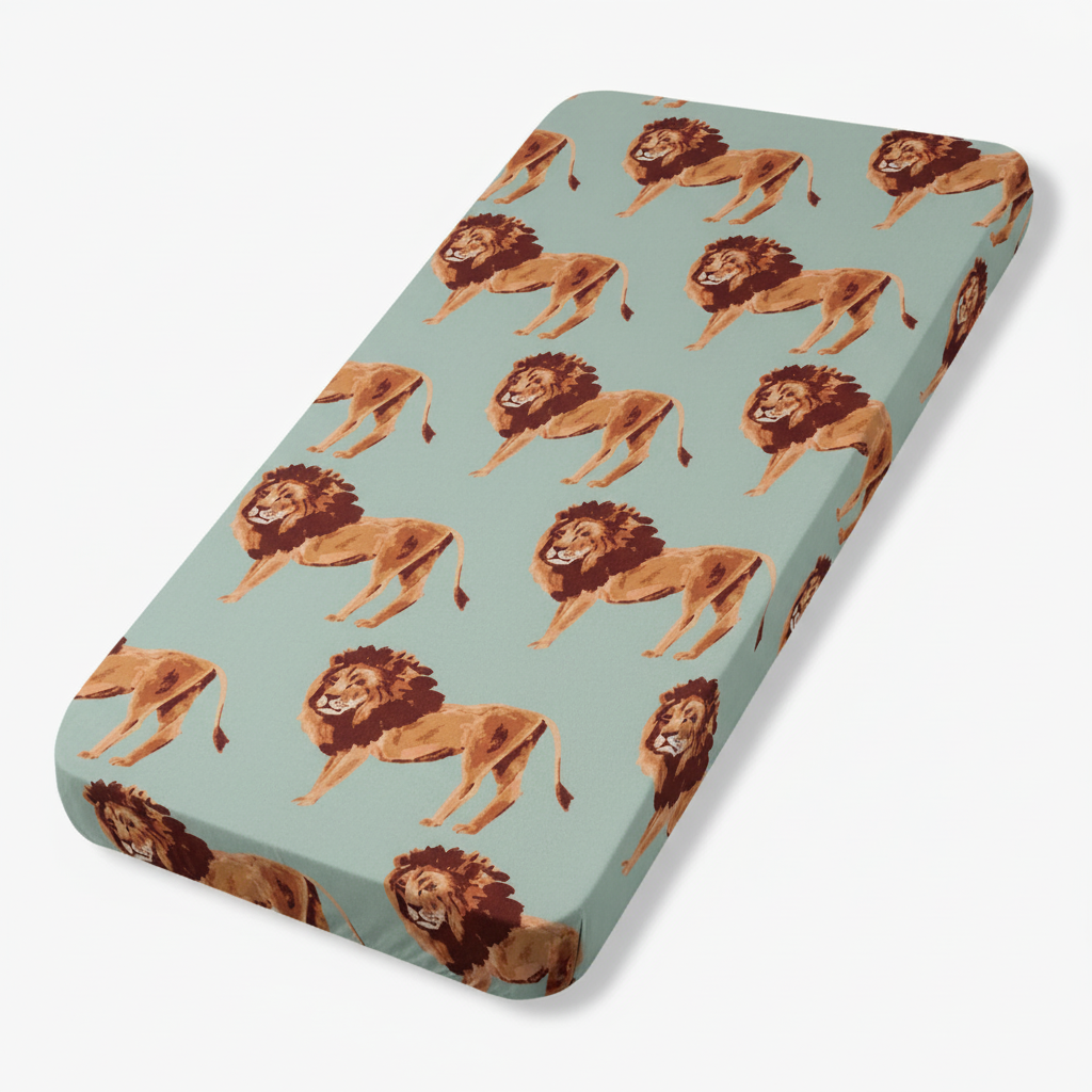 Lion Crib Sheet Mockup v2
