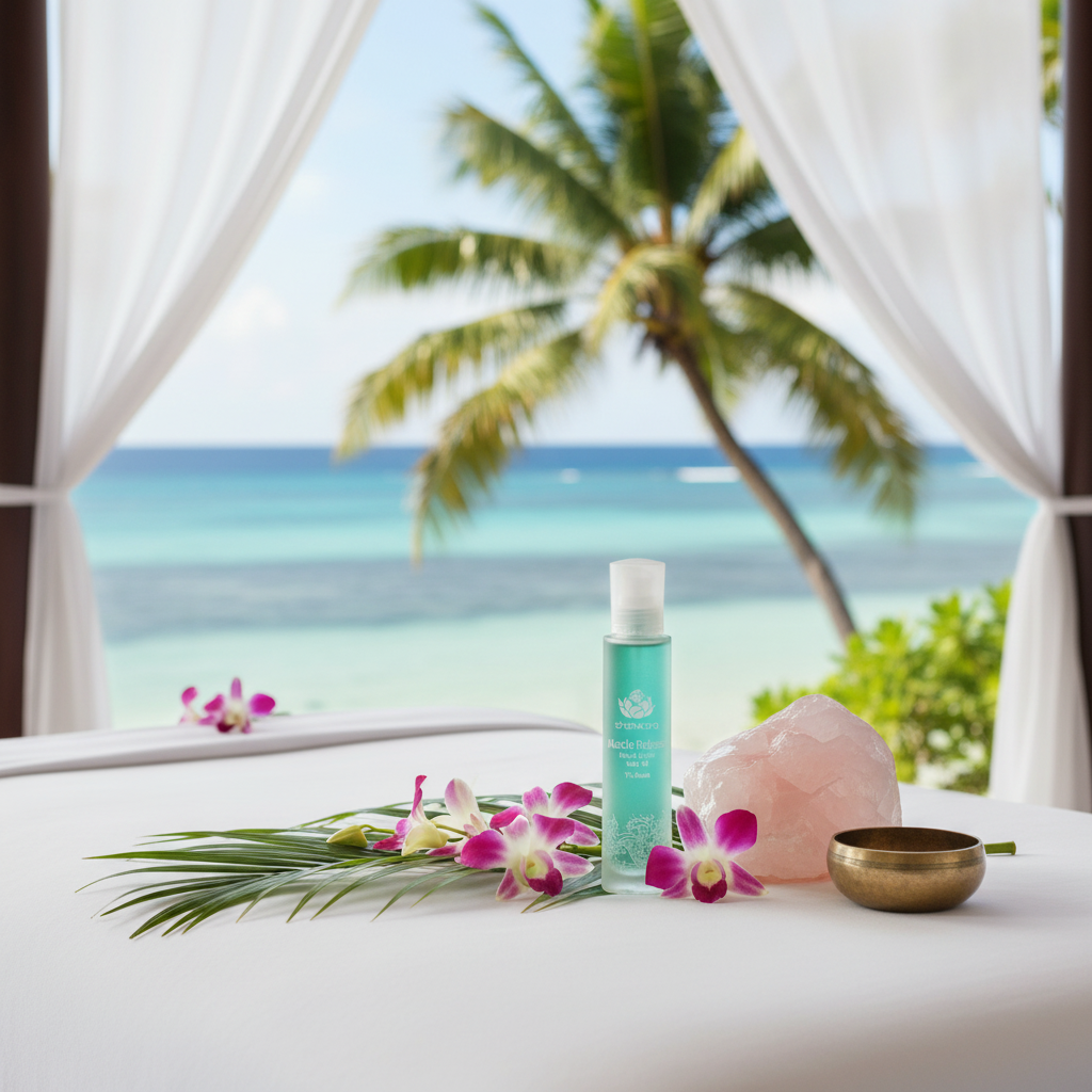 Muscle Release Oil - Massage Table Scene