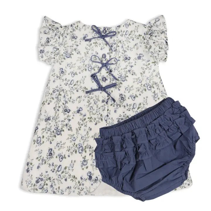 Celia Floral Baby Bow Blouse +Bloomer (Organic) - Natureworks Design