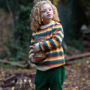 From One To Another Honeycomb Rainbow Snuggly Knitted Jumper - Natureworks Design