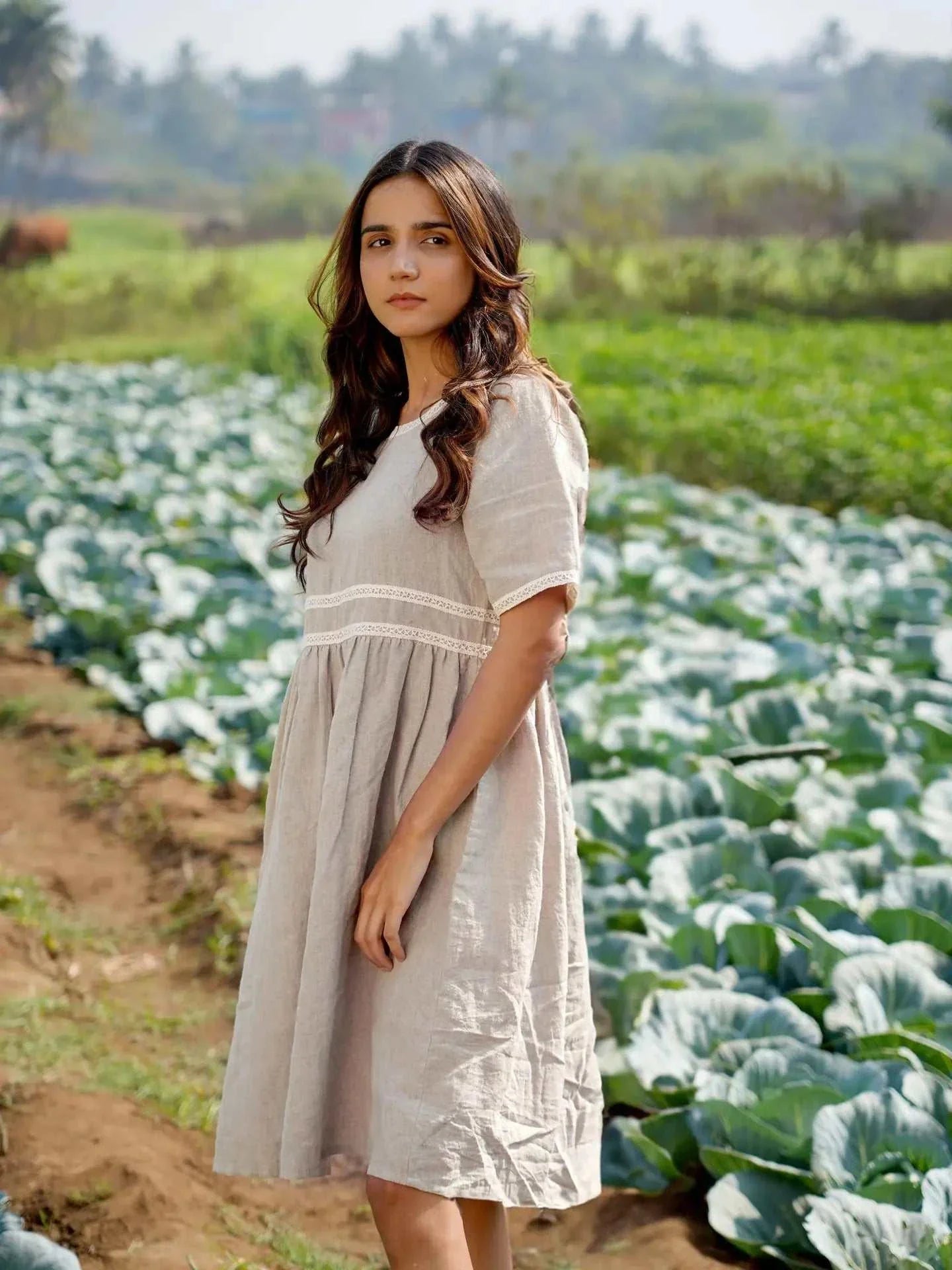 High Frequency Organic Linen Dress - Natureworks Design