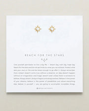 Reach For the Stars Earrings, gold finish, star design, by Bryan Anthonys.
