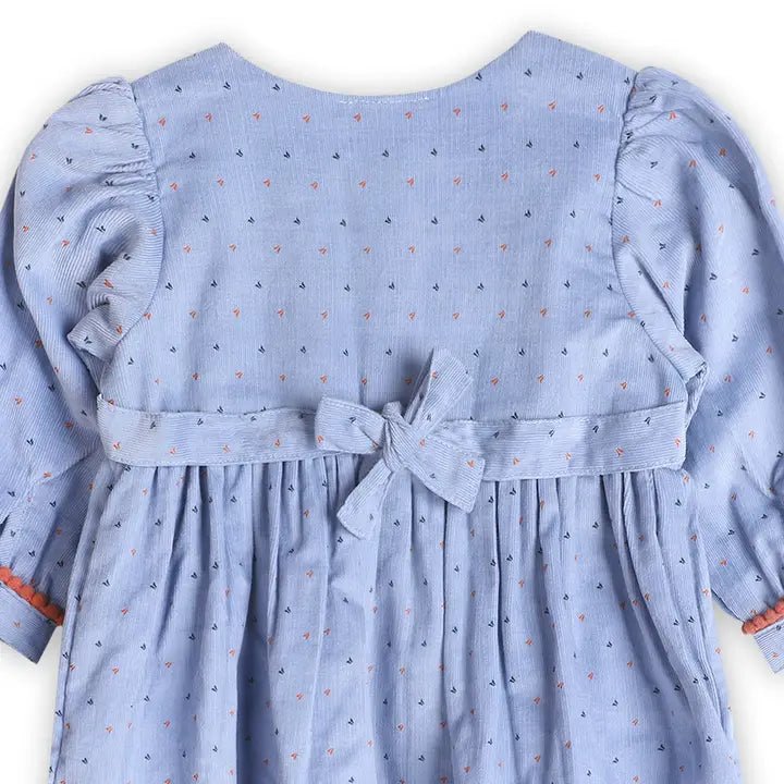 Embroidered Corduroy Tie Baby Dress & Bloomer (Organic) - Natureworks Design