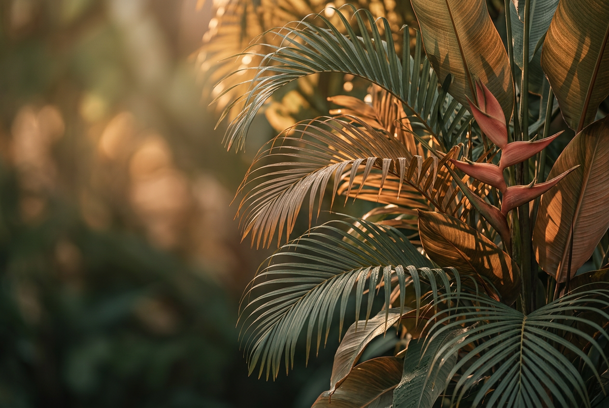 New photorealistic fall Bali foliage banner