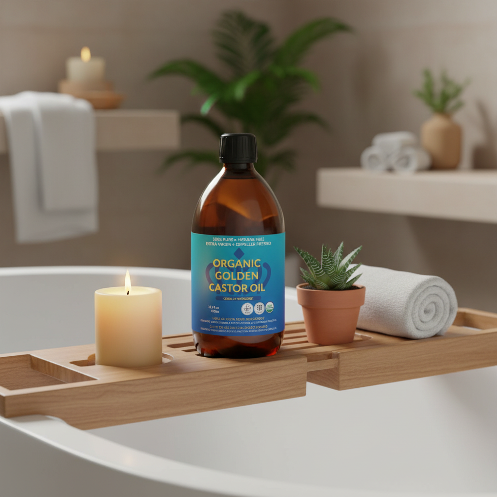 Organic Castor Oil - Bath Scene