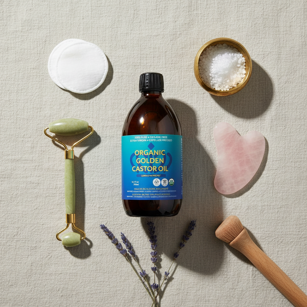Organic Castor Oil - Flat Lay