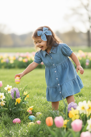 Pippa Chambray Dress - Easter Egg Hunt