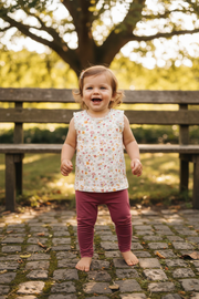 Selene Lace Tank Bianca Floral + Berry Leggings - 2yr standing