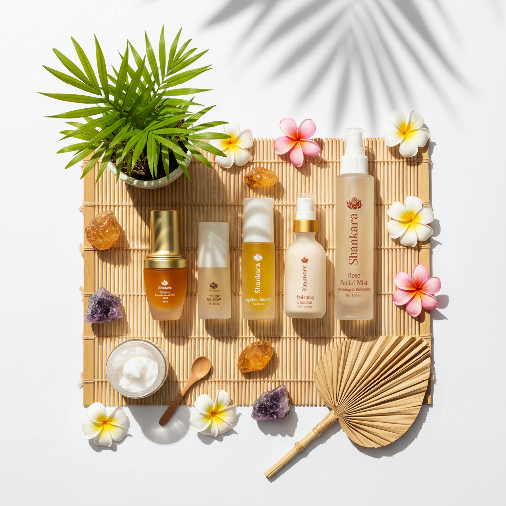 Tri-Dosha Travel Kit - Tropical Flat Lay