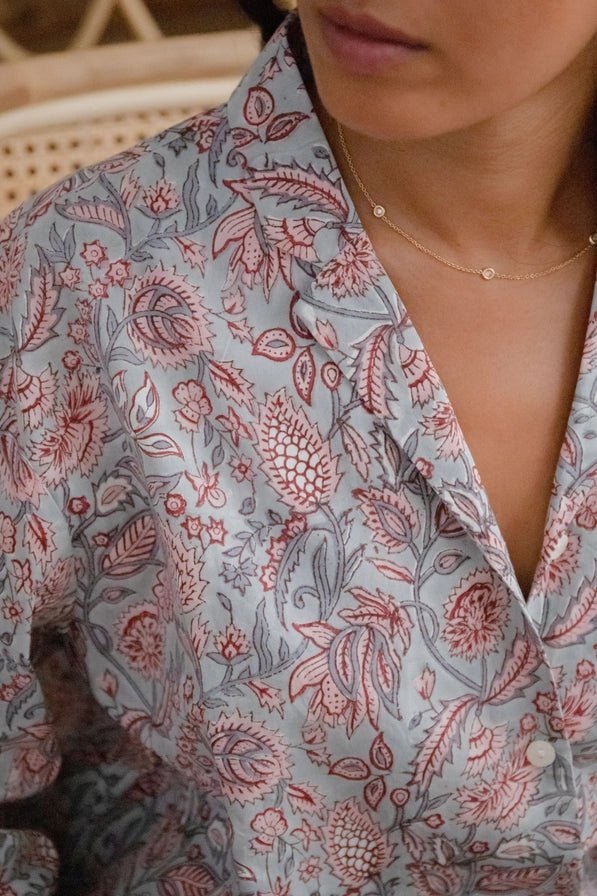Soft Organic Pajamas Vintage Blue