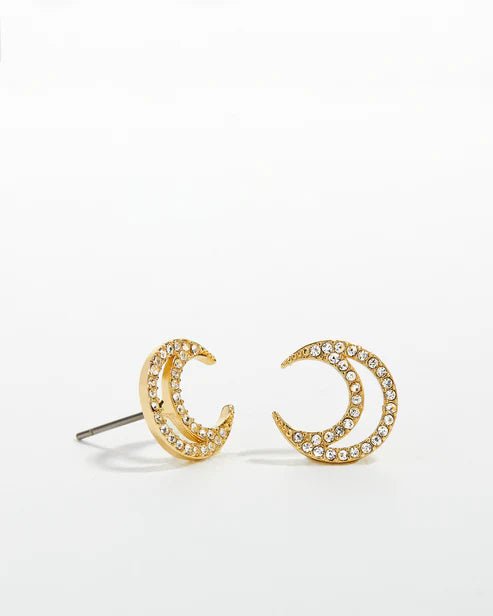 TO THE MOON AND BACK STUD EARRINGS