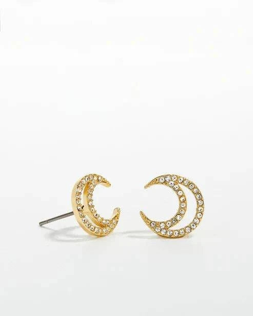 TO THE MOON AND BACK STUD EARRINGS