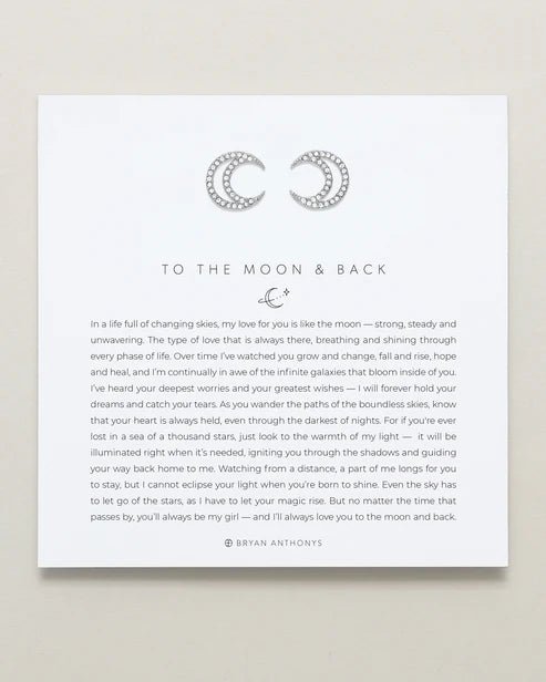 TO THE MOON AND BACK STUD EARRINGS