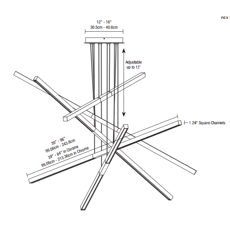 Pix Sticks Tie Stix Metal Suspension with Power