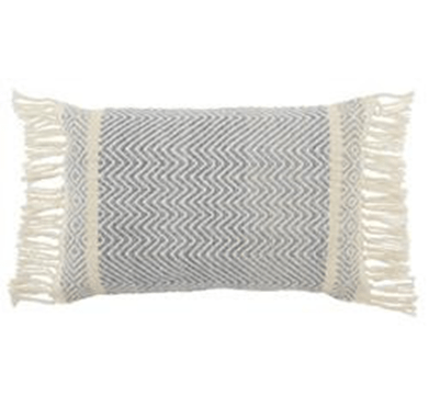 Jaipur Living Iker Global Bazaar Light Blue Outdoor Lumbar Pillow - 16x24