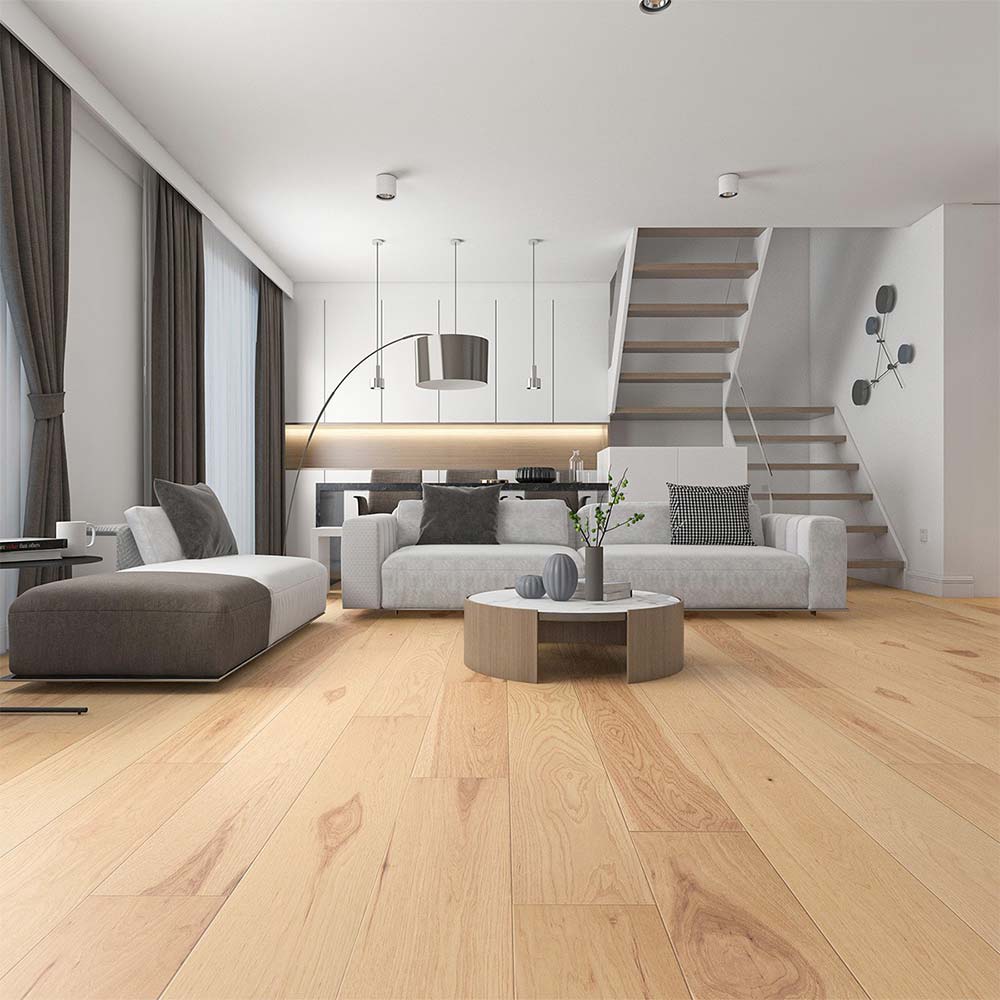 7.5" WIRE BRUSHED TETON HICKORY WOOD FLOORING
