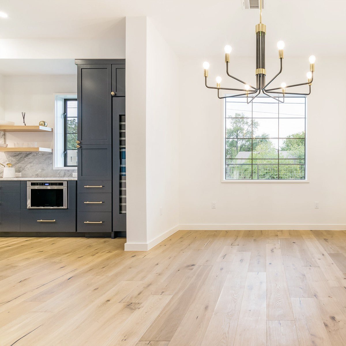 7.5" WIRE BRUSHED TAOS WHITE OAK WOOD FLOORING